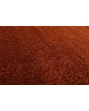 Tapis uni terracotta chiné belle densitéet qualité 80x150