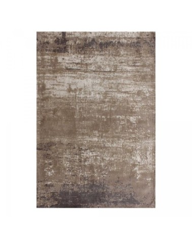 Tapis salon, kilim tissé à la main en coton, marron taupe gris 200x280