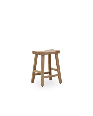 Tabouret de bar en teck 68cm