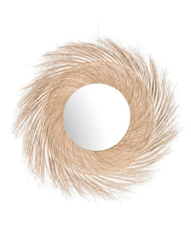 Miroir rond en fibre de coco D110