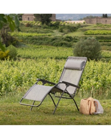 Fauteuil relax zéro gravité en acier gris l88xl67xh114