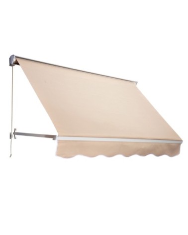 Store banne manuel inclinable beige