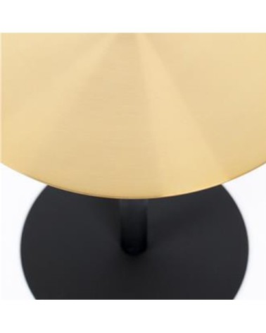 Table basse ronde en métal brossé D40cm laiton