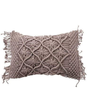 Coussin en coton tressé violet clair 40x60