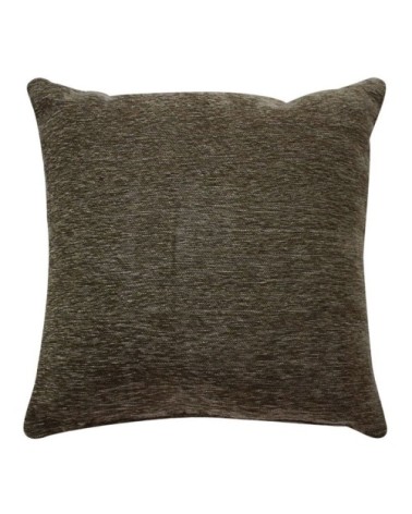 Coussin texturé vintage marron écorce 90x90