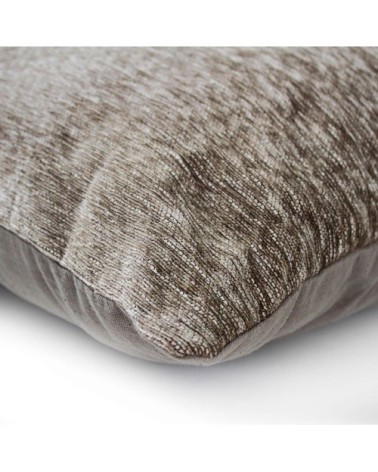 Coussin texturé vintage marron écorce 90x90