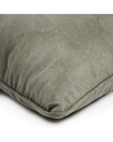 Coussin de sol en suédine taupe 70x70