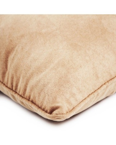 Coussin de sol en suédine rose nude 70x70