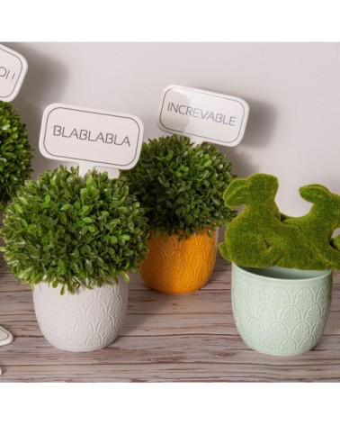 Pot de fleur en céramique gris D11,5cm