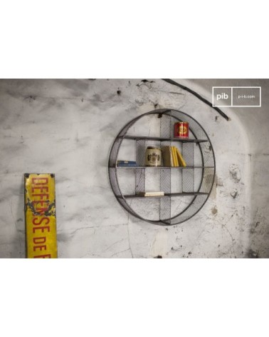 Etagère murale en métal gris