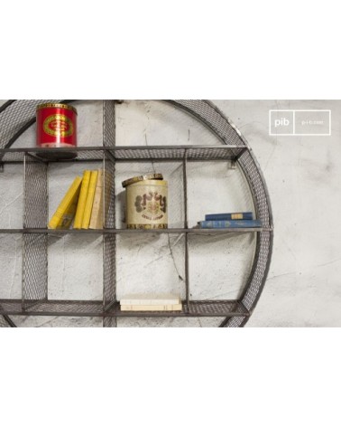Etagère murale en métal gris