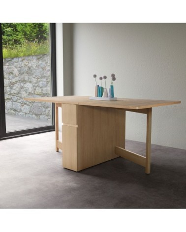 Table à manger pliable en bois 170x90cm bois clair