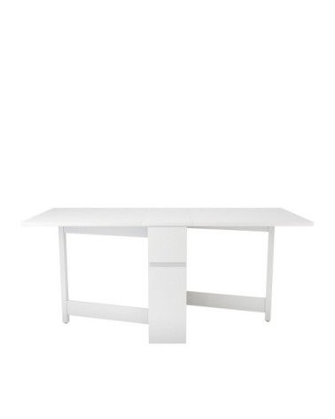 Table à manger pliable en bois 170x90cm blanc