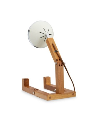 Lampe de table mr. Wattson bois blanc vintage