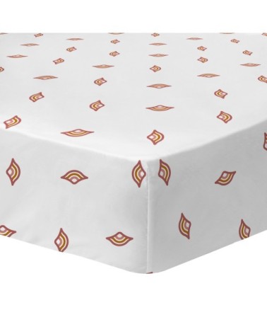 Drap-housse imprimé en percale de coton BIO 140x200 cm