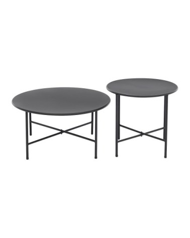 Table basse de jardin métal noir
