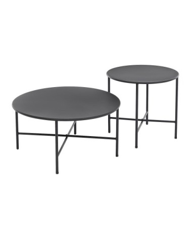 Table basse de jardin métal noir