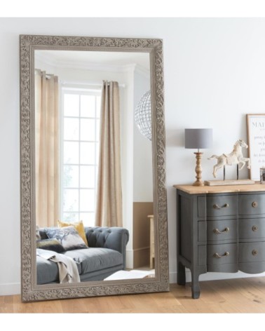 Miroir sculpté beige 120x210