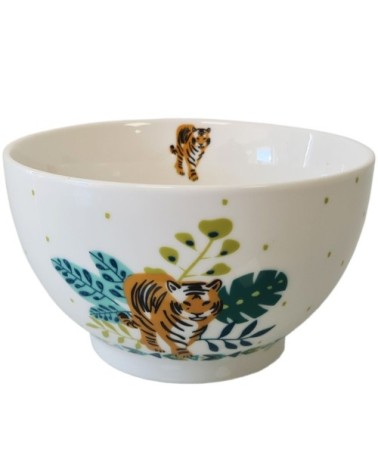 Bol tigre en porcelaine blanc 480ml