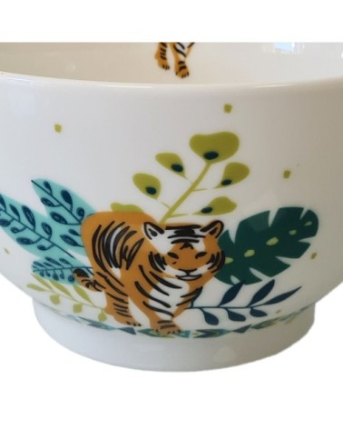 Bol tigre en porcelaine blanc 480ml