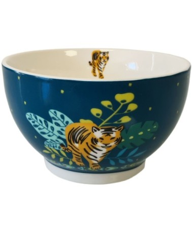 Bol bleu en porcelaine tigre 480ml