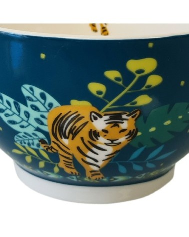 Bol bleu en porcelaine tigre 480ml