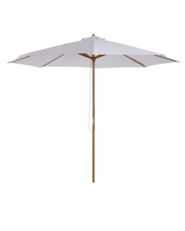 Parasol droit octogonal bois blanc