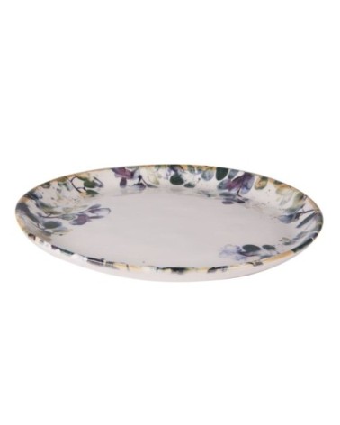 De 6 assiettes plate garden 27,5 cm (lot vertes en faïence