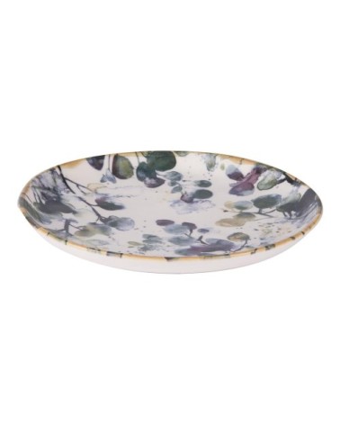 De 6 assiettes à dessert garden 22,5 cm (lot vertes en faïence