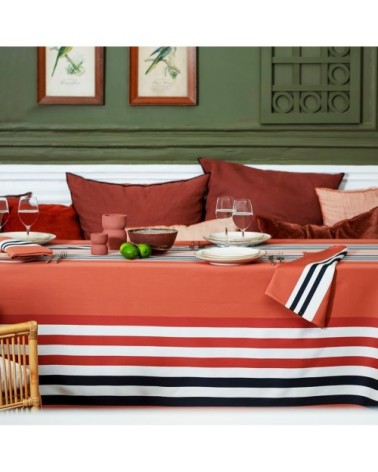 Nappe coton Terracotta 180x300 cm