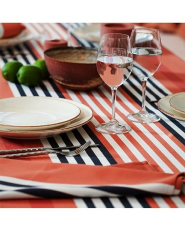 Nappe coton Terracotta 180x300 cm