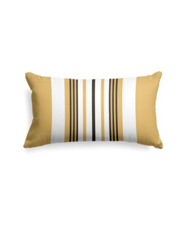 Housse de coussin coton Jaune 25x45 cm