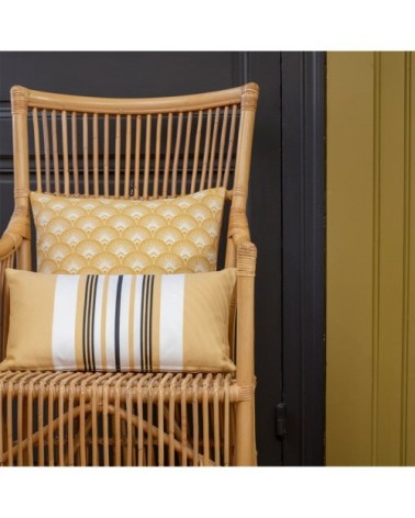 Housse de coussin coton Jaune 25x45 cm