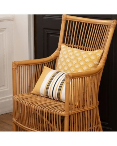 Housse de coussin coton Jaune 25x45 cm