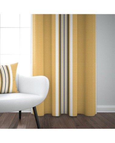 Rideau coton Jaune 176x250 cm