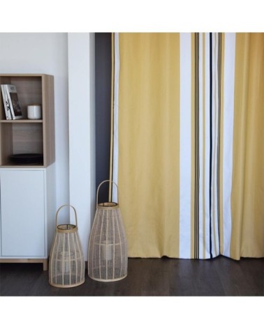 Rideau coton Jaune 176x250 cm