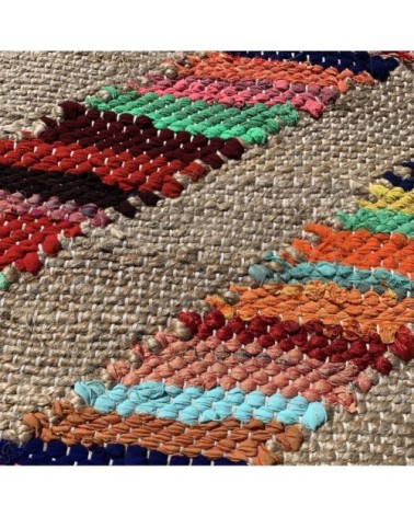 Tapis kilim en jute multicolore 60x110