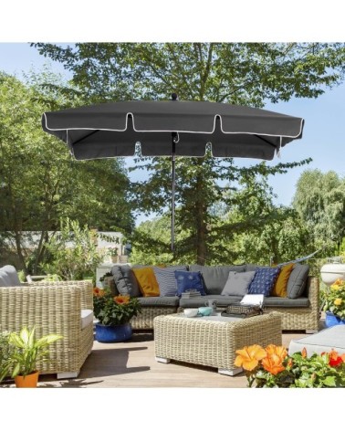 Parasol rectangulaire inclinable diamètre 2 m