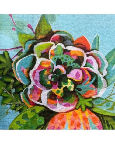 Tablier adulte à nouer en coton bloom 78x75cm