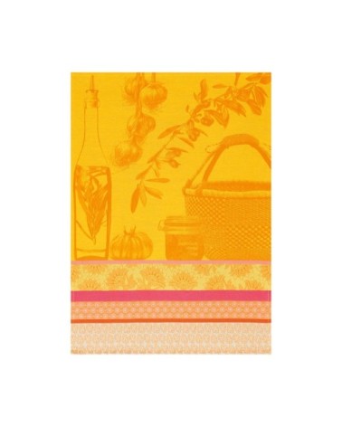 Torchon en coton citron 60 x 80