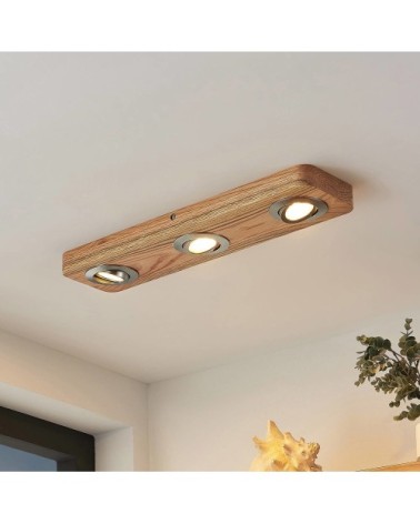Plafonnier en bois marron