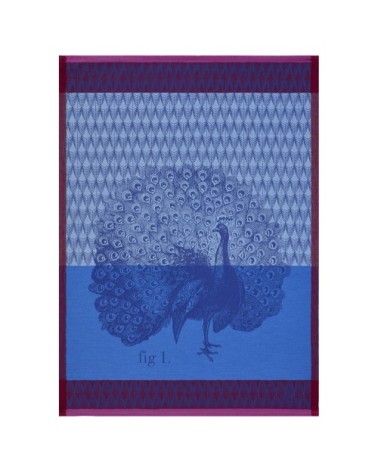 Torchon en coton azur 60 x 80