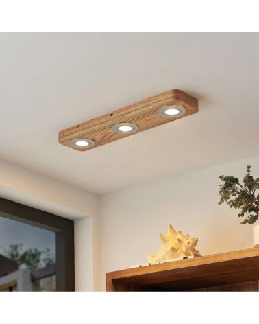 Plafonnier en bois marron