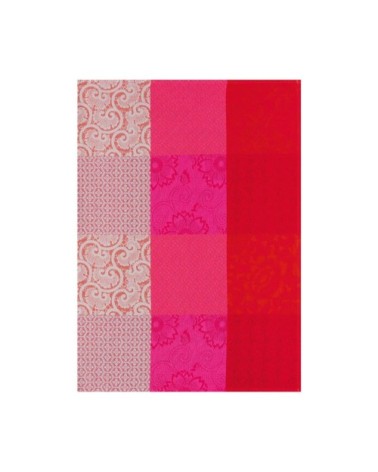Torchon en coton cerise 60 x 80
