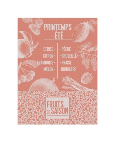 Torchon en coton abricot 60 x 80