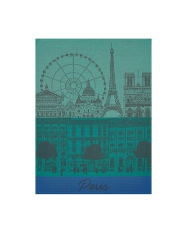 Torchon en coton jardin 60 x 80