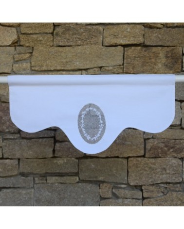 Cantonnière avec filet et broderie 45X22 CM