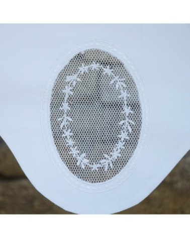 Cantonnière avec filet et broderie 45X22 CM