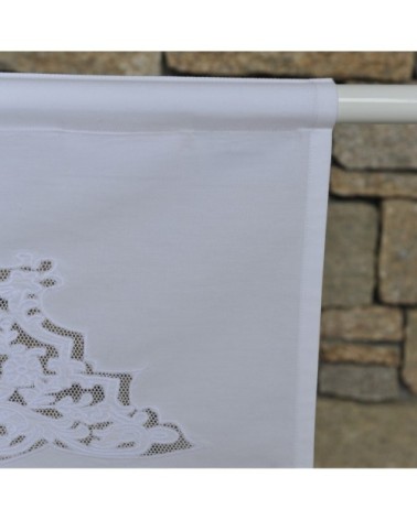 Cantonnière avec broderie sur filet 60X31 CM