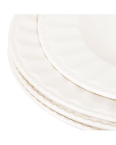 Service de table 12 pièces en porcelaine blanche